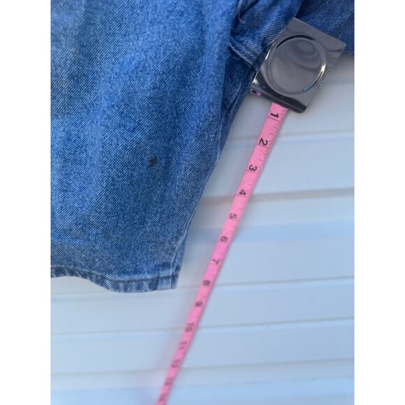 VTG 90's Wrangler 36 Relaxed Fit Zip Fly Summer Denim Jorts dad Shorts Blue - Picture 5 of 6